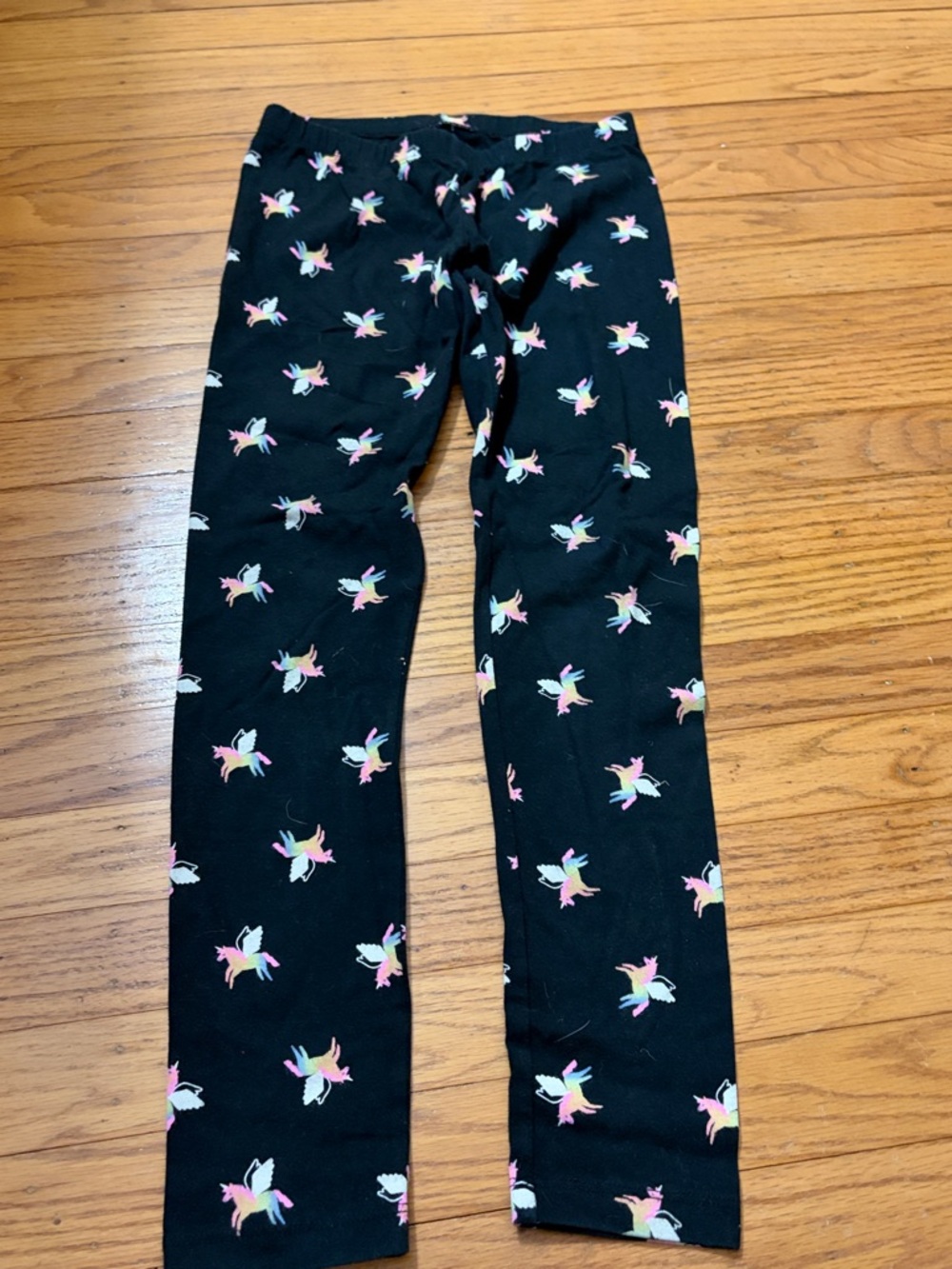 Cat & Jack Black Leggings with Pink, Mint & Lavender Unicorns